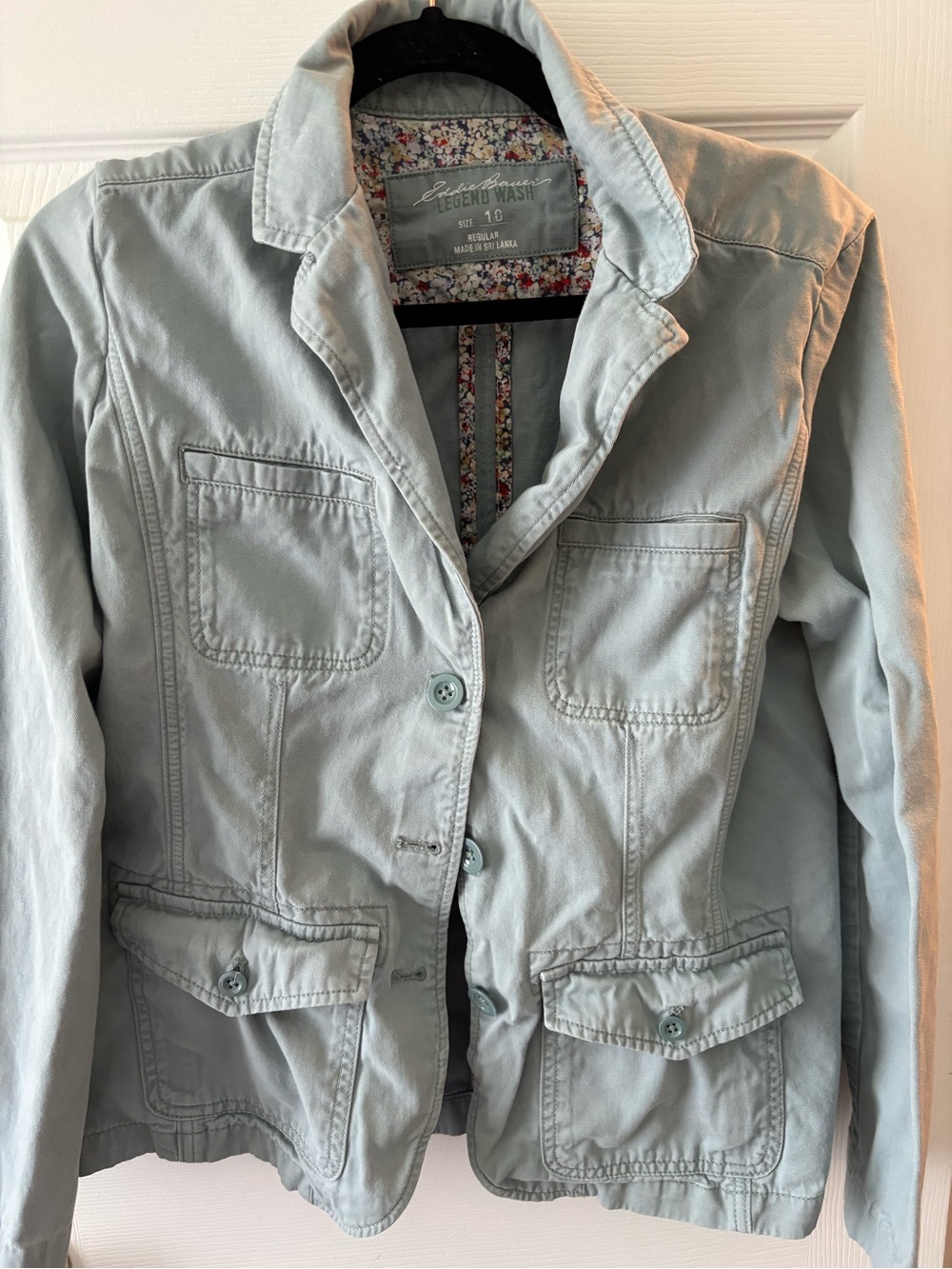 Eddie Bauer Light Sage Utility Blazer